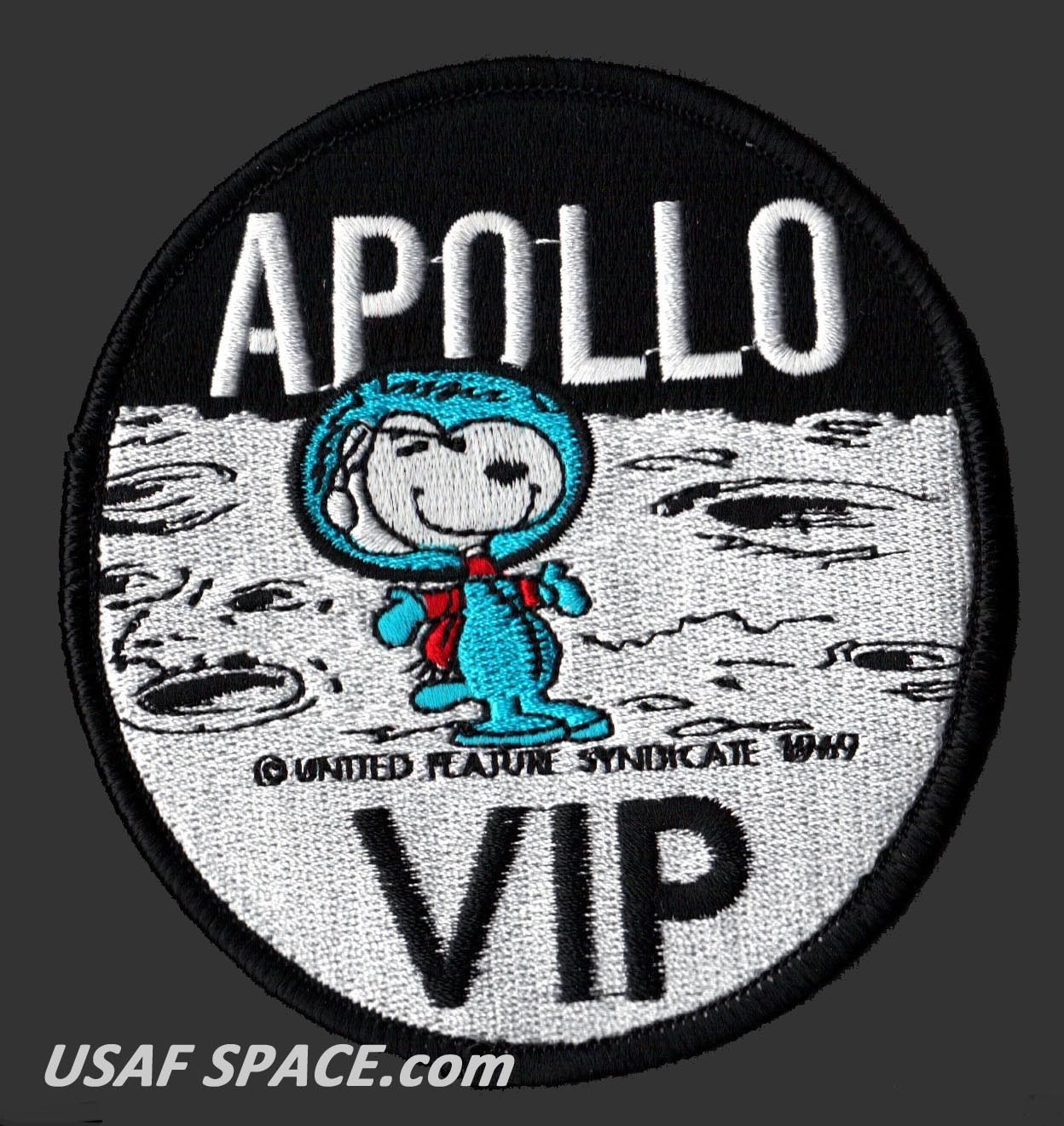 SNOOPY - APOLLO VIP - NASA - 4" - MOON LANDING - SPACE PATCH - MINT *****