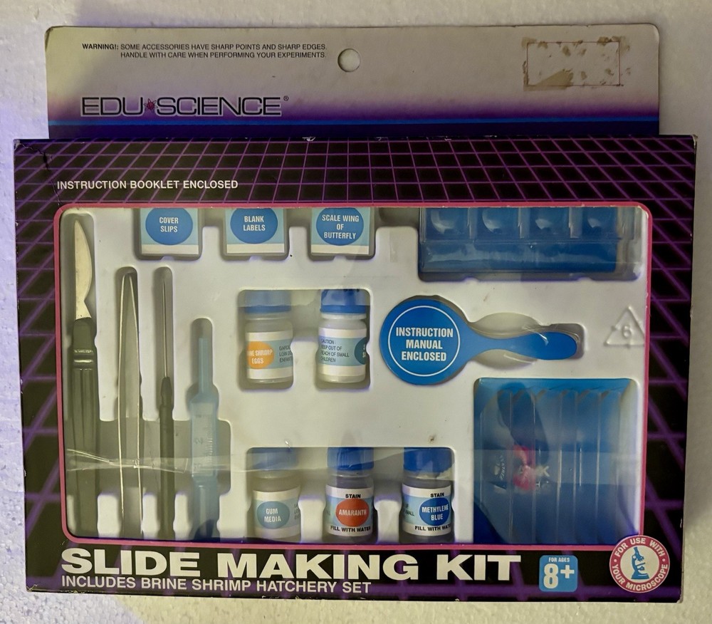 Edu Science Slide Making Kit with Instruction Booklet