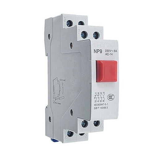 Din Rail Mounting Momentary Push Button Switch Normally Open/ Closed 2NO 2NC NP9