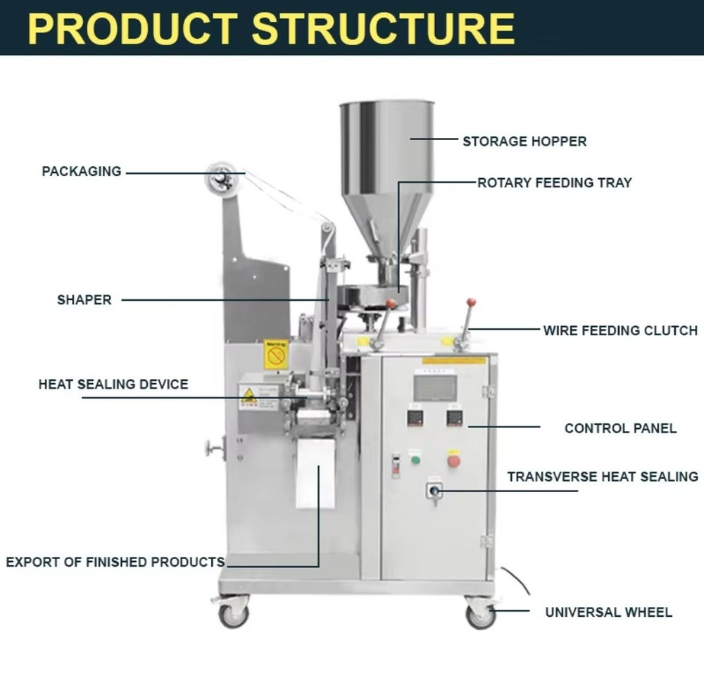 High Speed Small Teabag Scale Tea Bag Making Packing Machine with Thread Line
