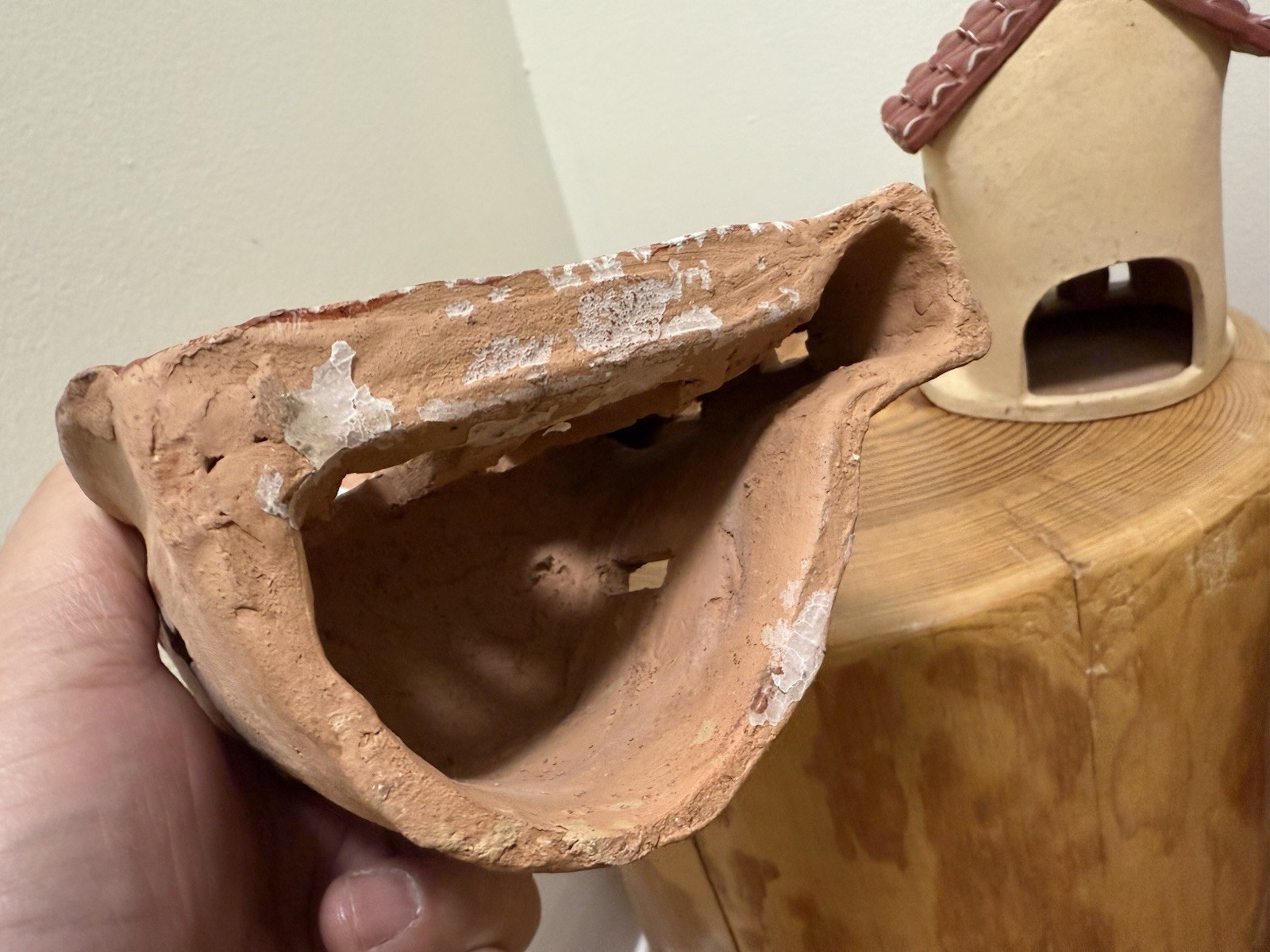 Set of 3 Large Handcrafted Peruvian Clay Pueblo Houses – Folk Art Village