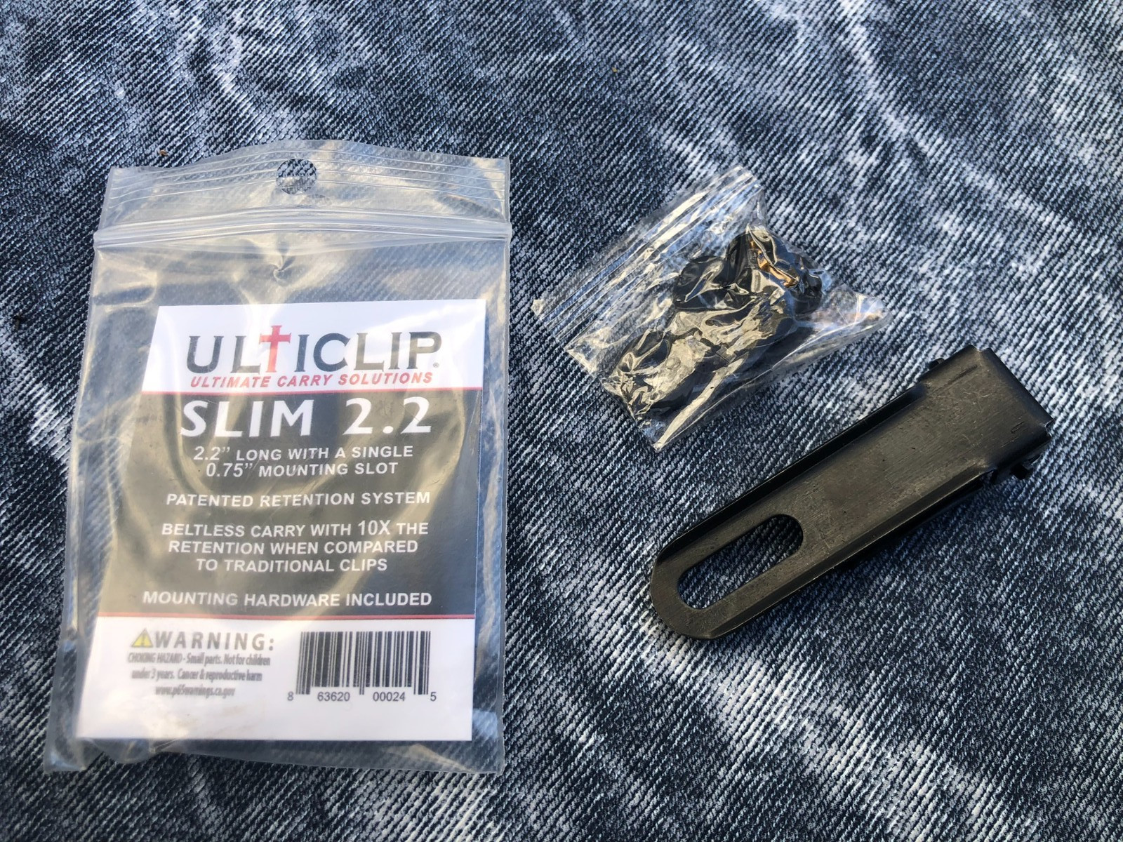 UltiClip Slim 2.2 Fixed Blade Clip for Belt-Less Carry