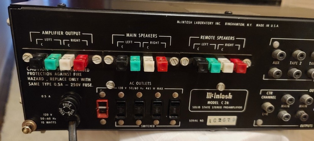 McIntosh C26 Solid State Preamplifier and Cabinet - Black/Walnut (1974)