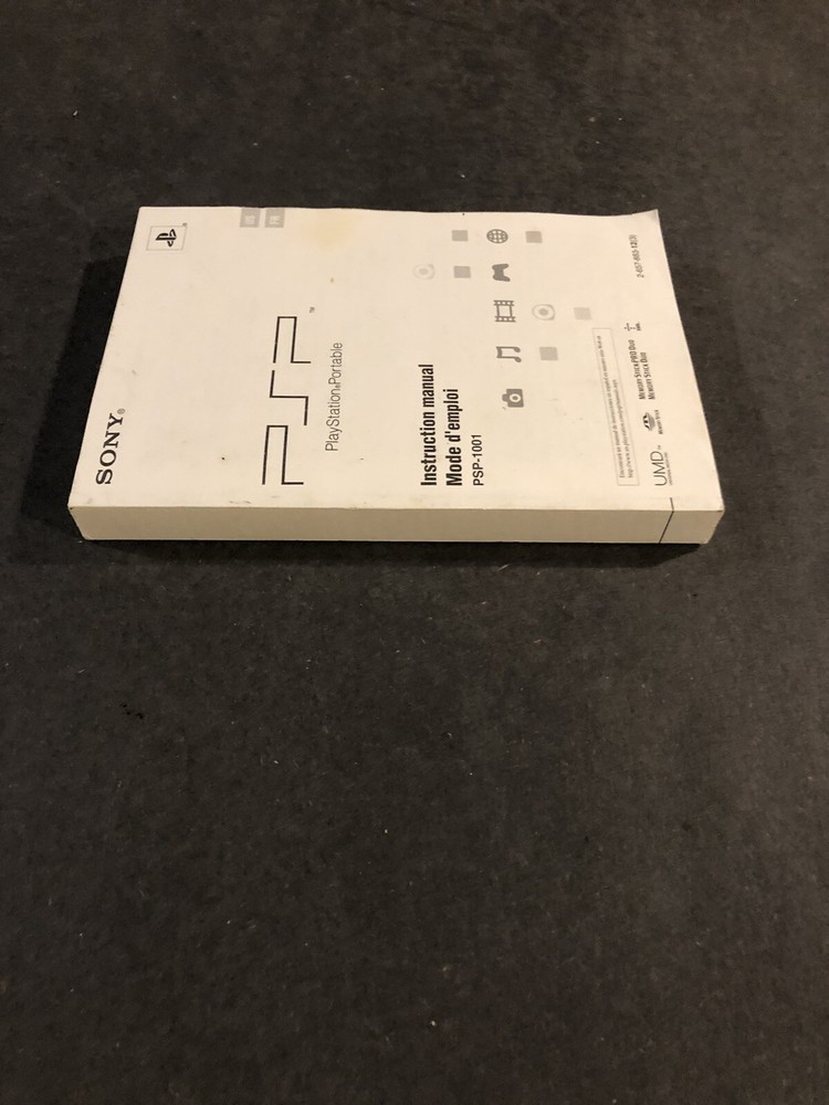 Psp System console instruction manual insert