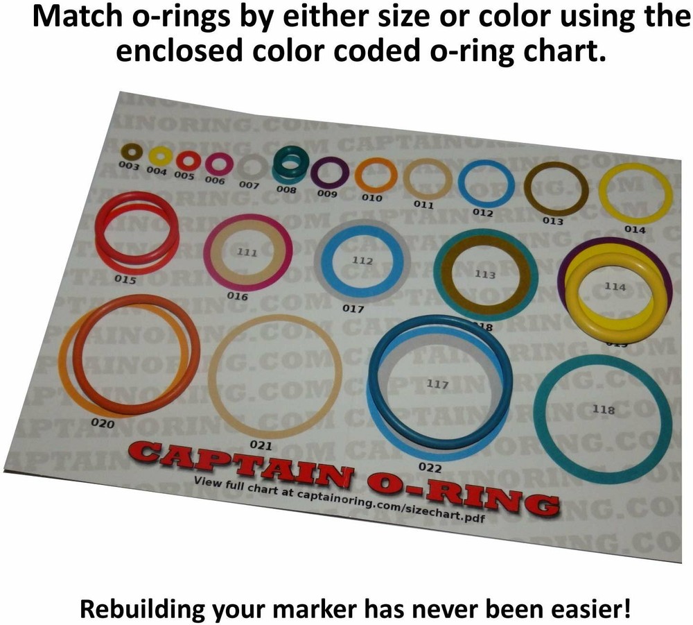 Captain O-Ring Eclipse GEO 4 - Color Coded 3X Oring Rebuild Kit