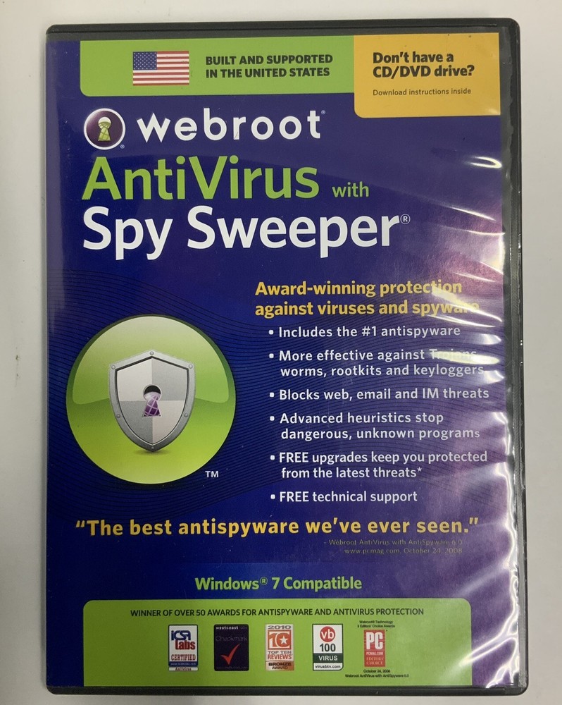 Webroot AntiVirus with Spy Sweeper Vintage Software ElectronicsRecycledCom