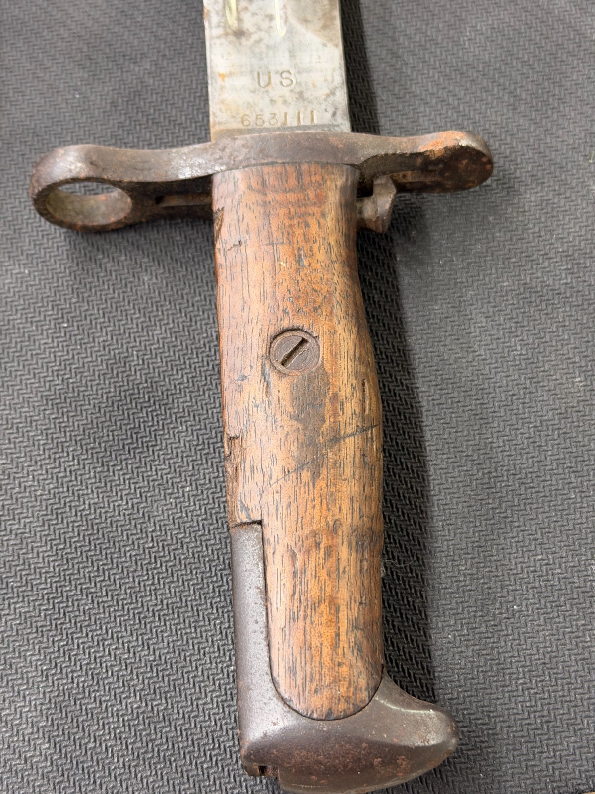 Vintage U.S. Bayonet – S.A. Springfield Armory 1917 – Collectible- Wood Handle