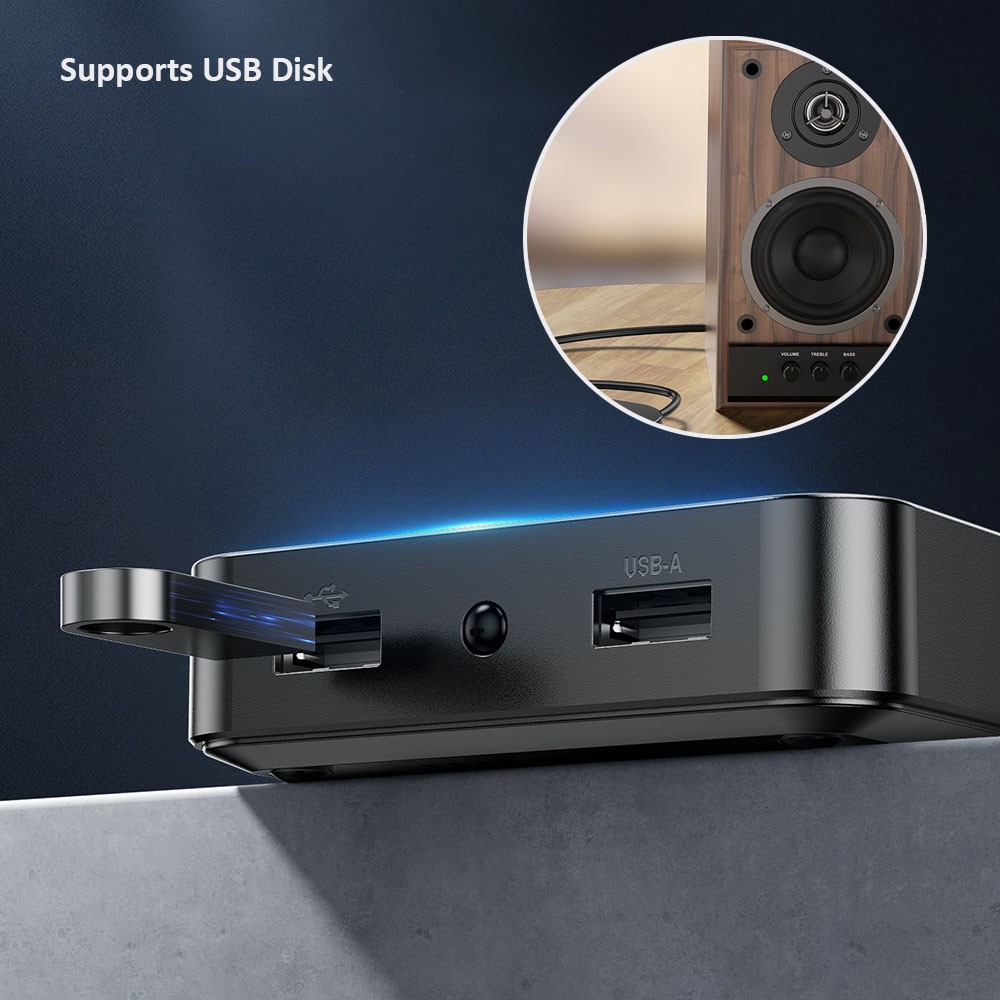 Bluetooth 6.0 Wireless to Wired Speaker/AMP AUX RCA MP3 Audio Adapter Receiver