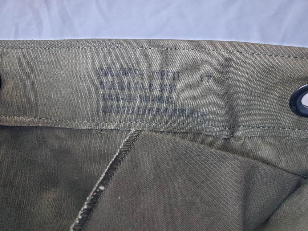 U.S. Navy Issued Top Loading Duffel Bag Type II With Straps