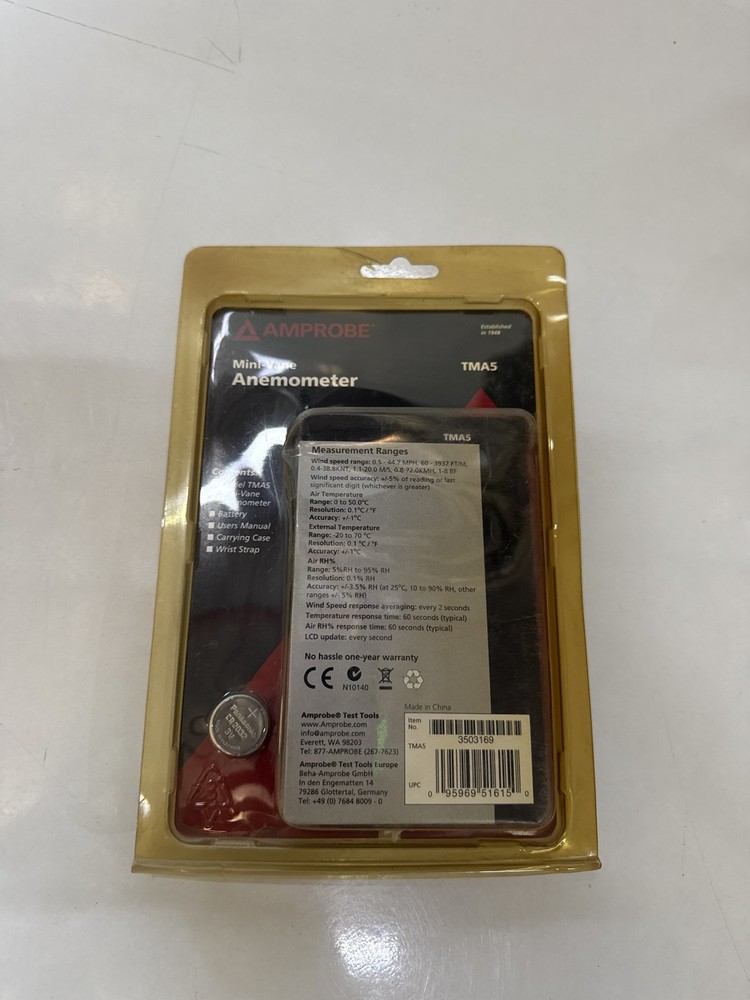 Amprobe TMA5 Mini-Vane Anemometer Air Velocity & Temperature Meter