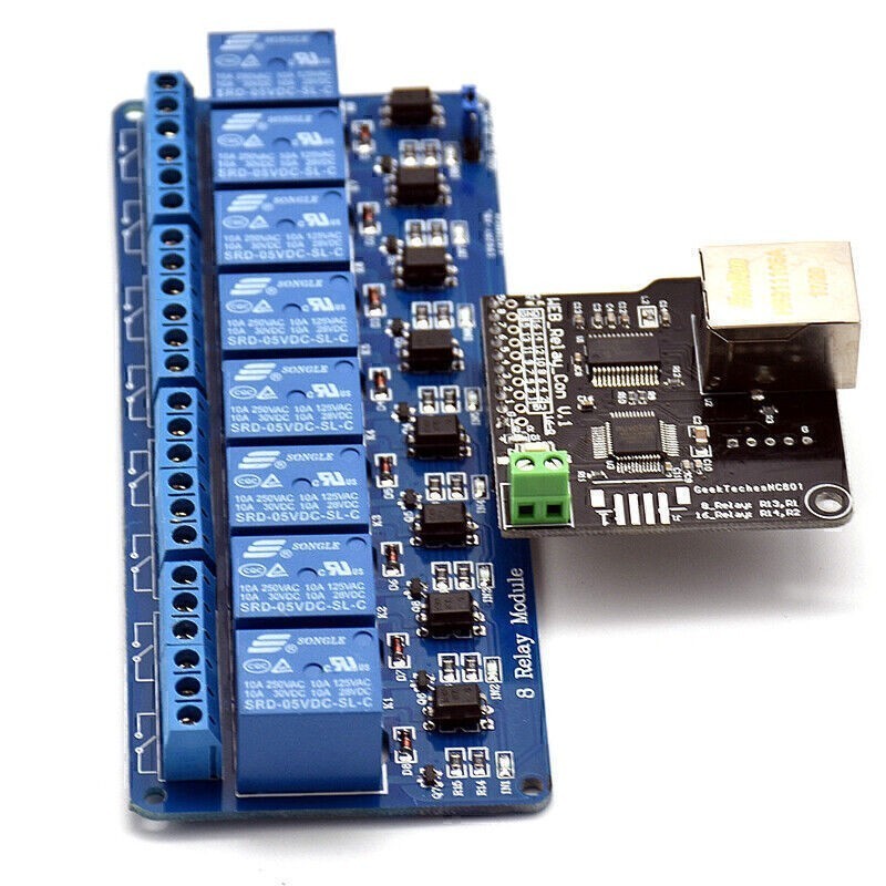 Ethernet Control Module With 8 CHs Relay Board For LAN WAN WEB Server RJ45
