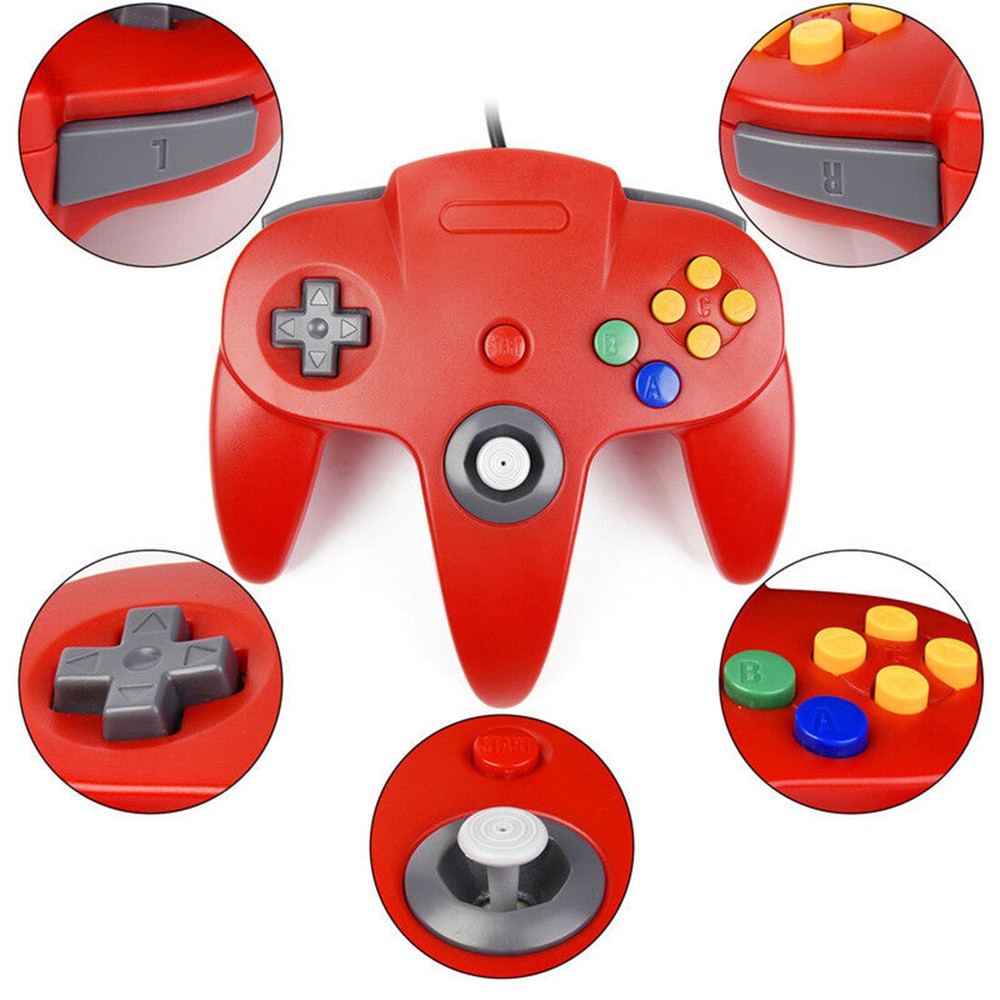 Wired USB Classic N64 Controller Gamepad for Window PC MAC Linux Raspberry Pi 3