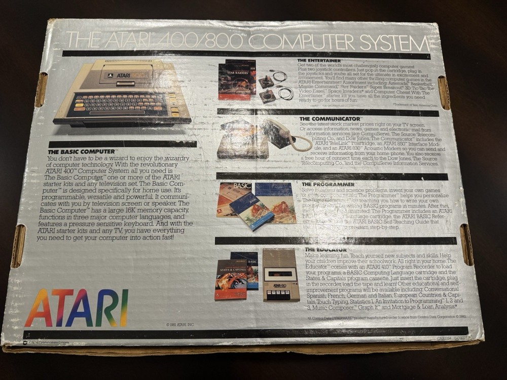Box & Manuals - Atari The Programmer 400 /800 Computer System (Empty Box)