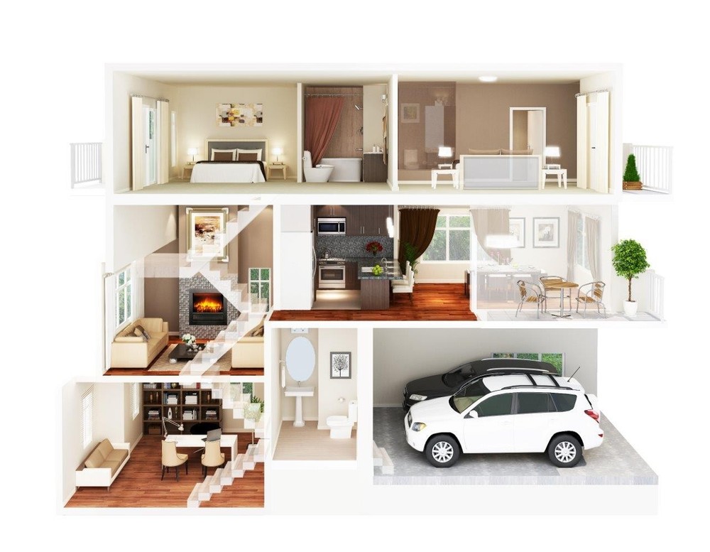 Design 3D Floor Plan Model Design