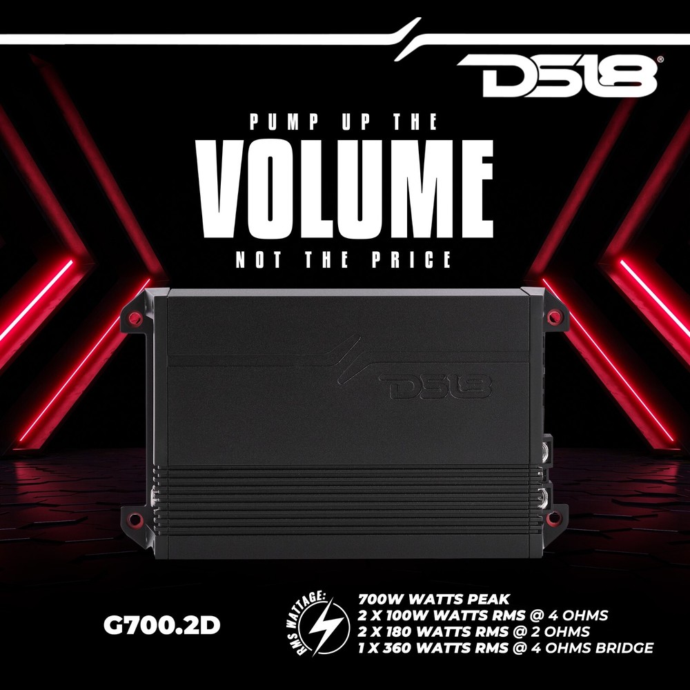 DS18 G700.2D 2-Channel Amplifier 700 Watts Full-Range Class D