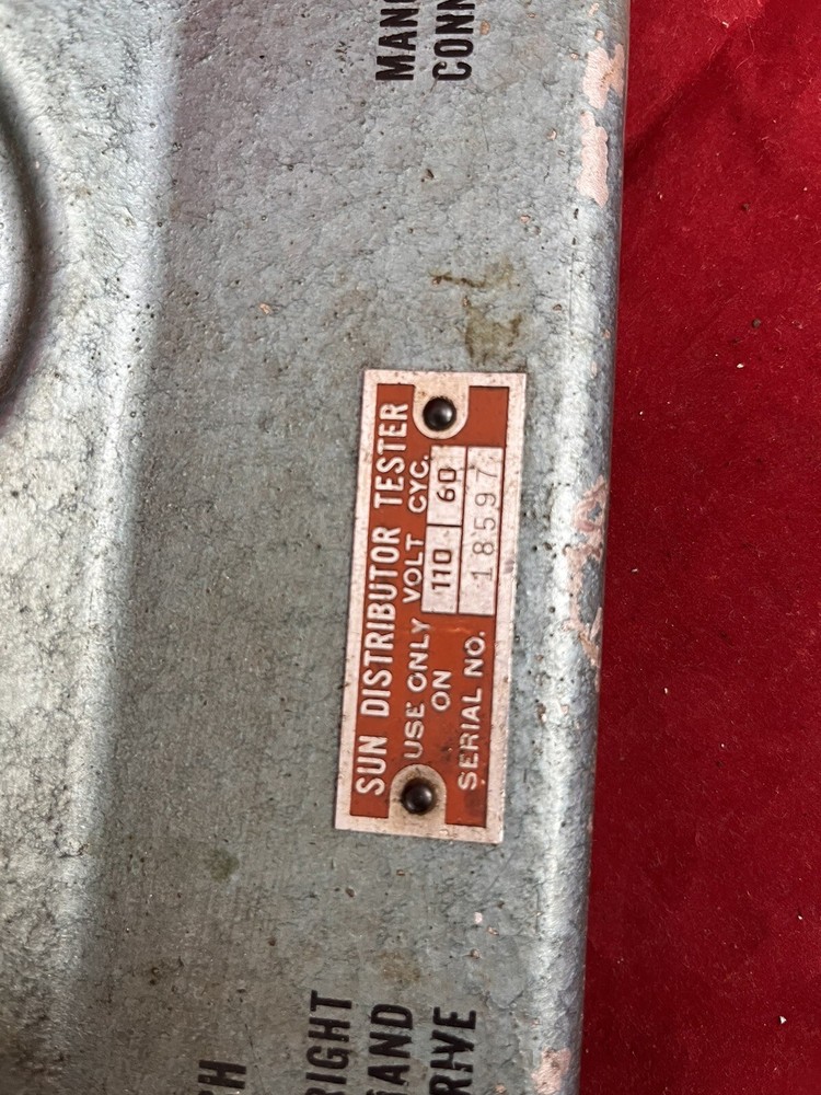 Sun Distributor Tester Machine Lower Plate With Control Switch