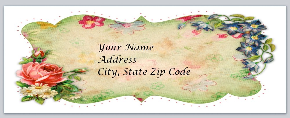 30 Personalized Address Labels Flowers  (fl1)