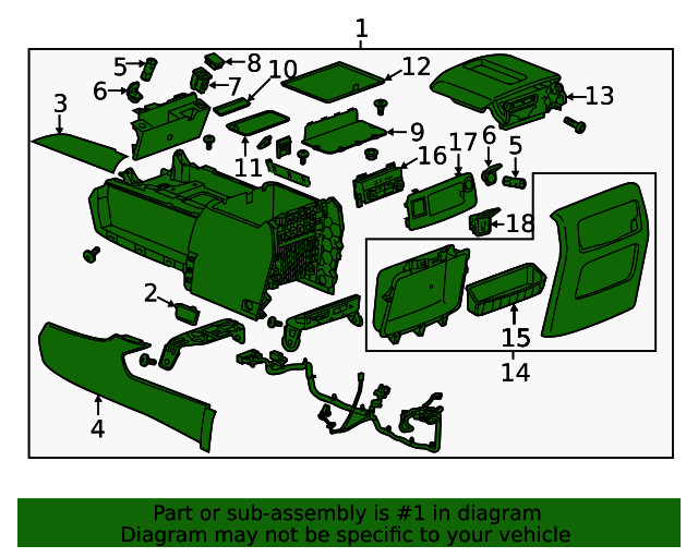 Genuine GM Console Assembly 23491264