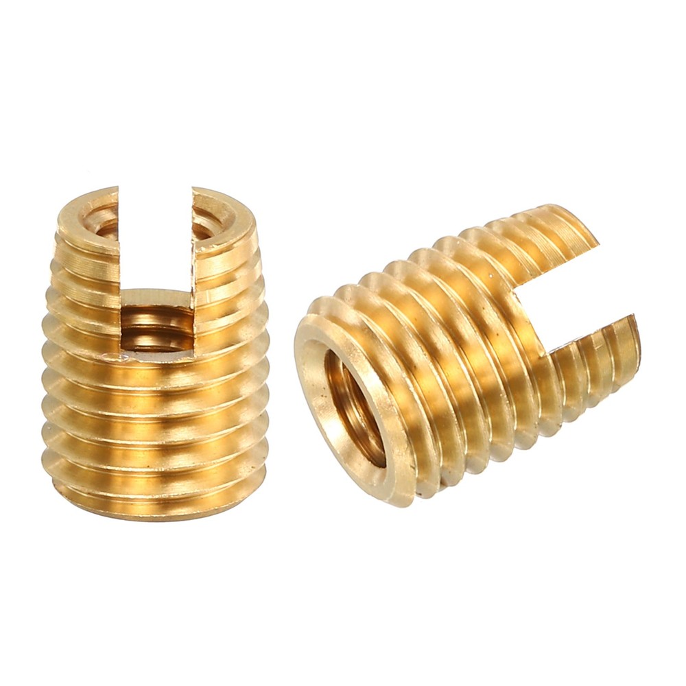 Self Tapping Threaded Inserts, 10pcs Inner M5 M8x10 Brass Nuts