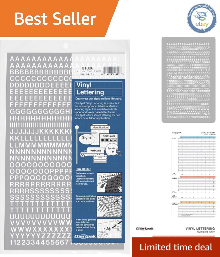 1/4” Self-Adhesive Vinyl Capital Letters & Numbers – Versatile 610 Pack