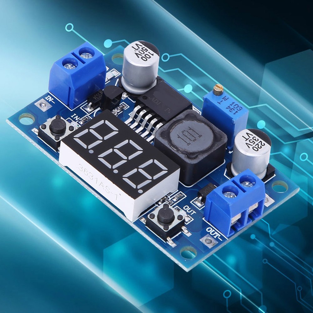 Power Module with Digital Voltmeter Touch Switch 2.5V-40V Input 3A Output