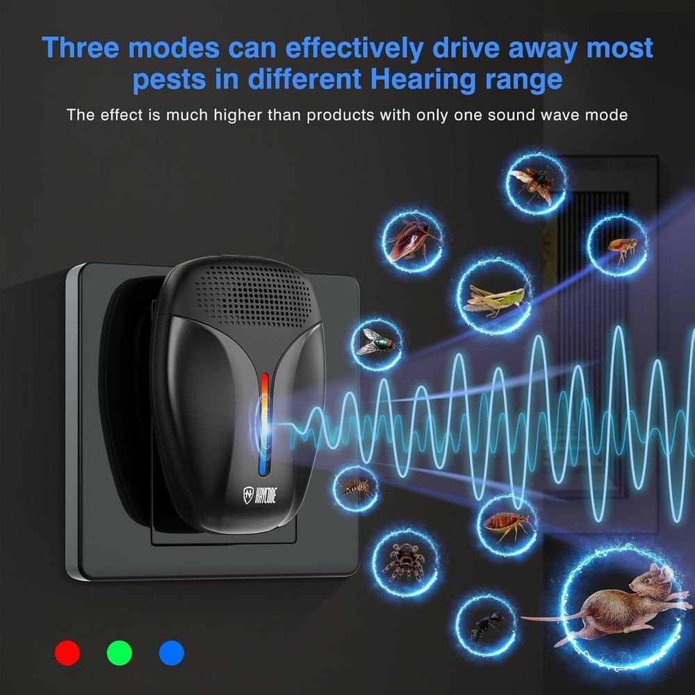 Indoor Ultrasonic Repeller 2025 Upgrade - Safe, Effective Pest Control Solution