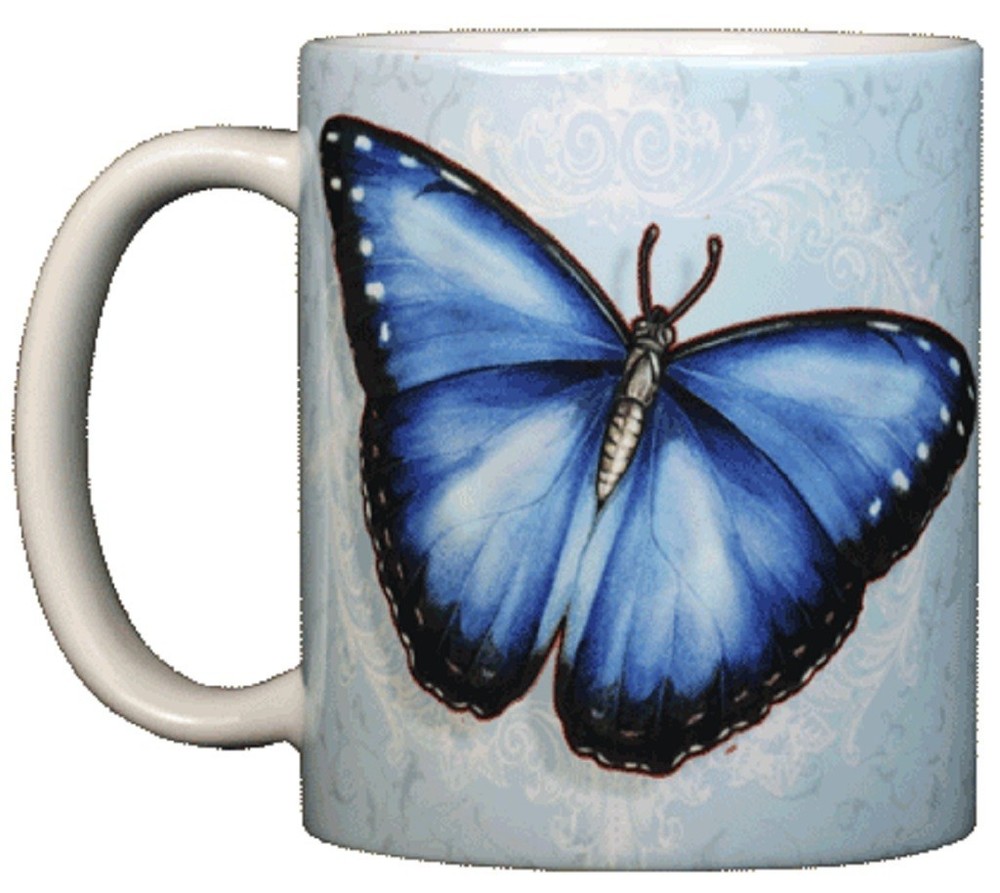 Morpho Butterfly 11 OZ. Ceramic Coffee Mug or Tea Cup