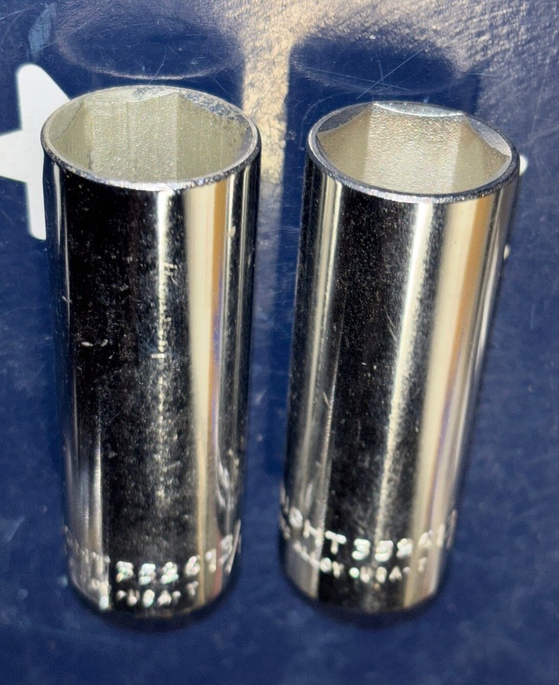 Wright Tool 13/16” 6PT Deep Hand Socket 3/8” Drive 3526 USA TWO SOCKETS