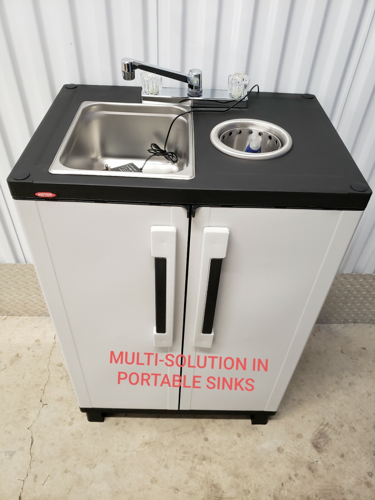 Portable sink mobile Handwash Self contained AND Ice Cream Dipper Well 6" 110V