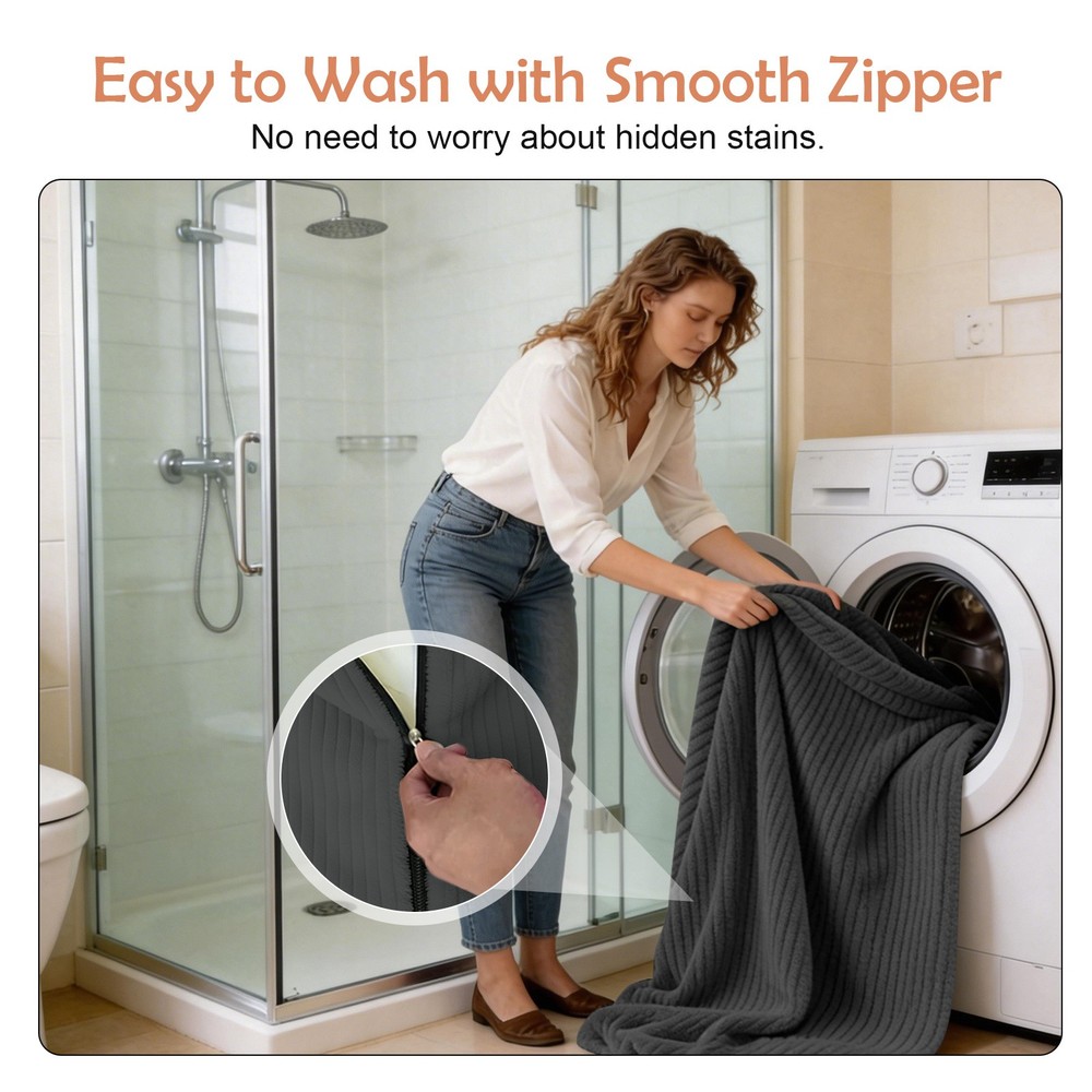 79" Corduroy Convertible Compression Sofa Bed Folding Floor Sofa Sleeper Couch