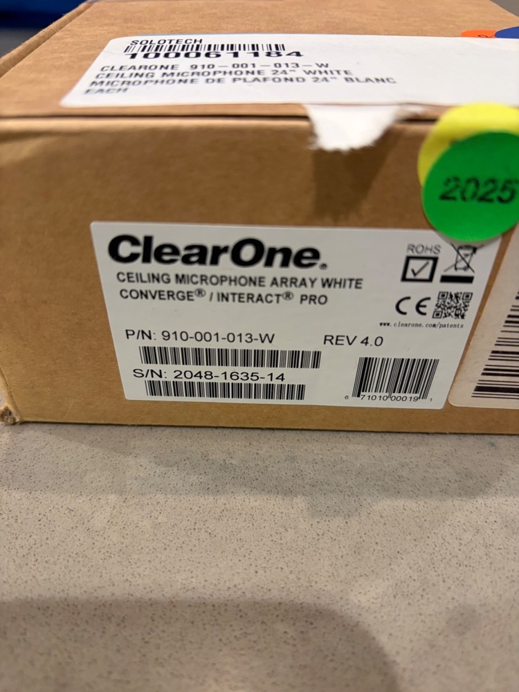 ClearOne 910-001-013-W Ceiling Microphone Array Kit for CONVERGE & INTERACT PRO