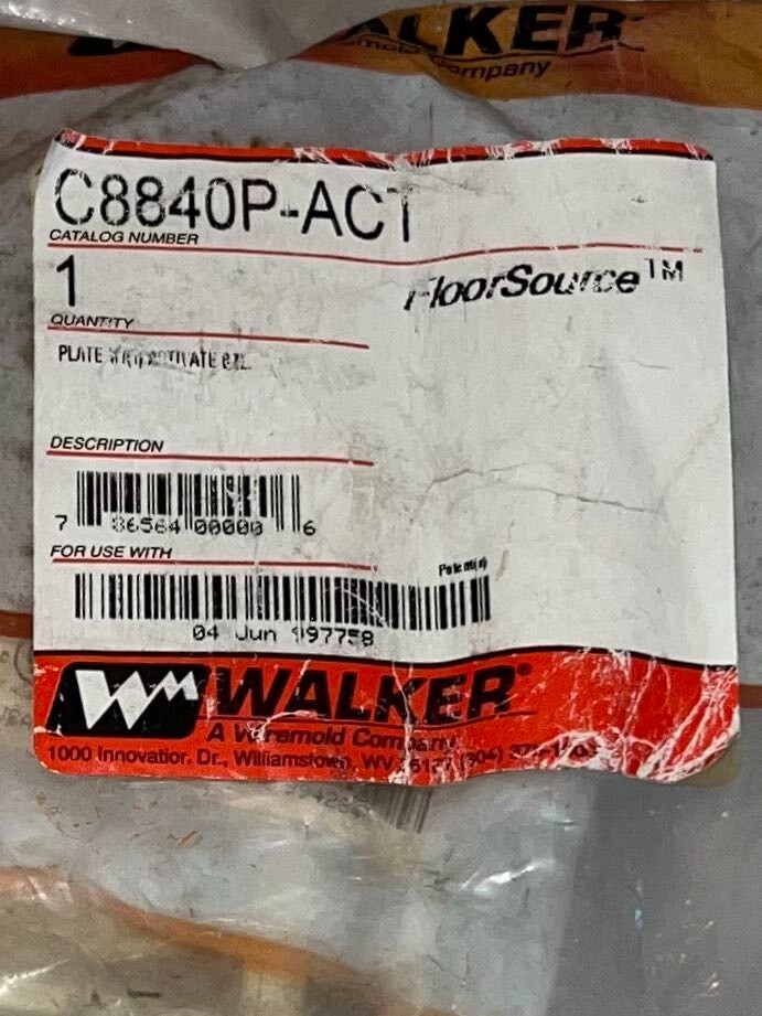 WALKER WIREMOLD C8840P ACT  Plate