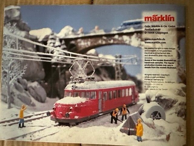 Marklin 2001 Export Models Catalog - English text - 40 pages