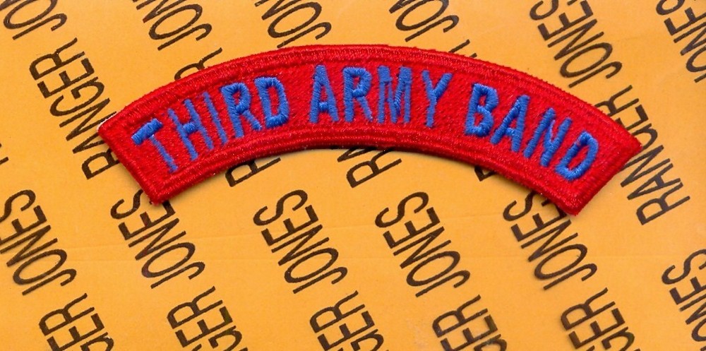 US ARMY THIRD ARMY BAND 3rd arc ~4" tab patch c/e