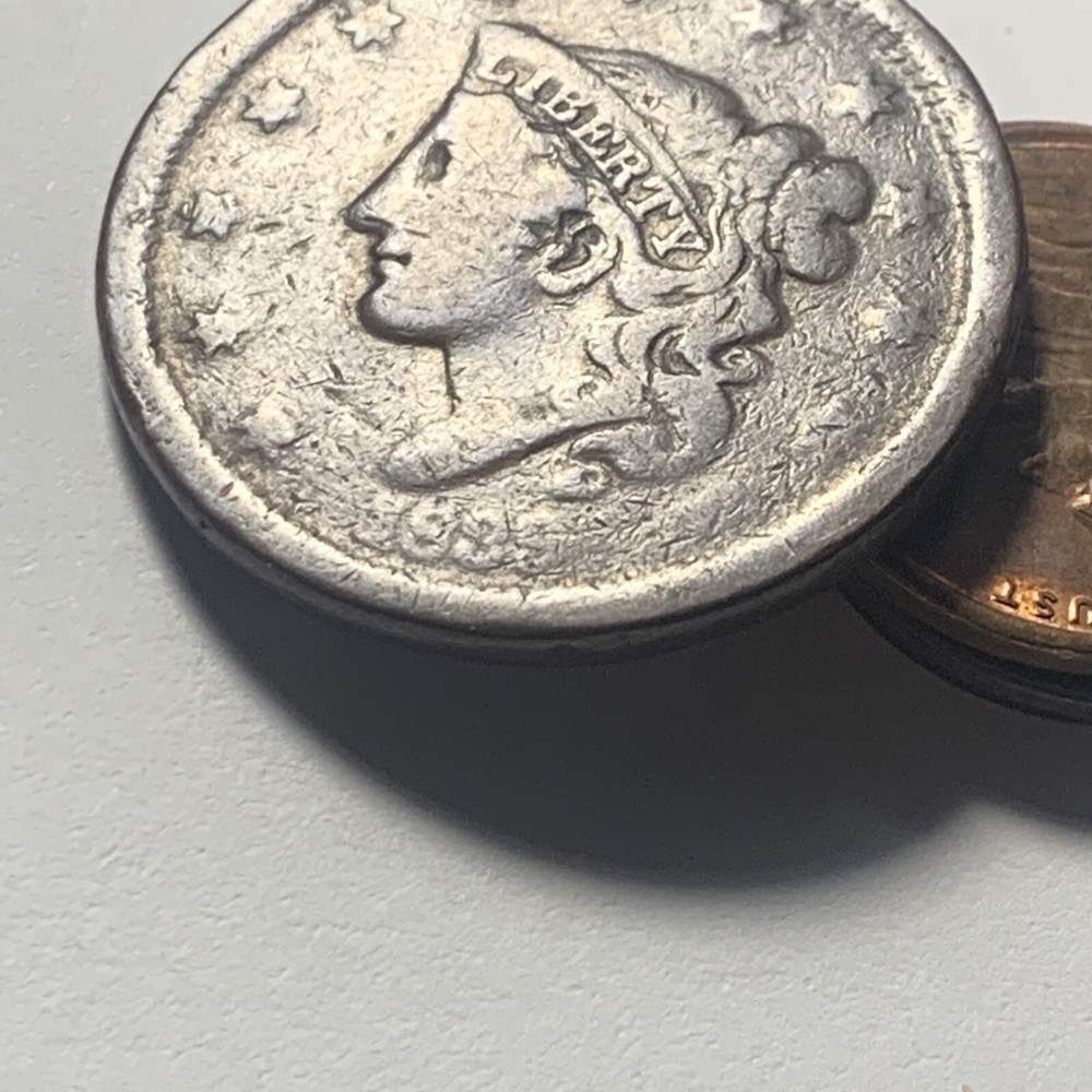 1839 1c Matron Head Large Cent *Silly Head*