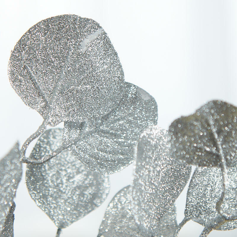 Silver Glitter Eucalyptus Spray