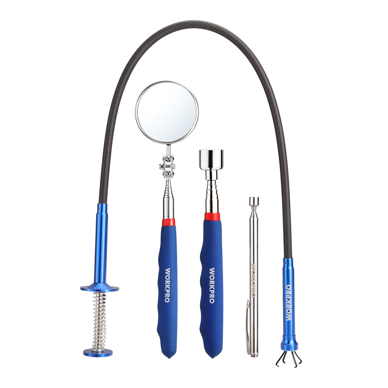WORKPRO 4PIECE Telescopic Magnet Pick Up Tool Set Pick Up Grab Tool Claw Grabber
