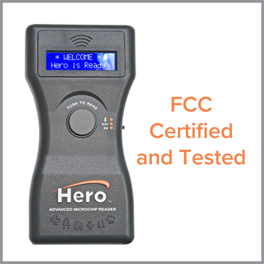NEW Hero Universal Microchip Reader/Scanner by Microchip ID (Black)