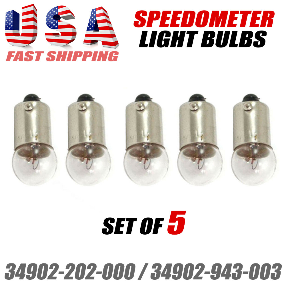 5x 6V 3W Speedo Speedometer Dash Light Bulbs For Honda CT 70 90 110 TL XL 125 SL
