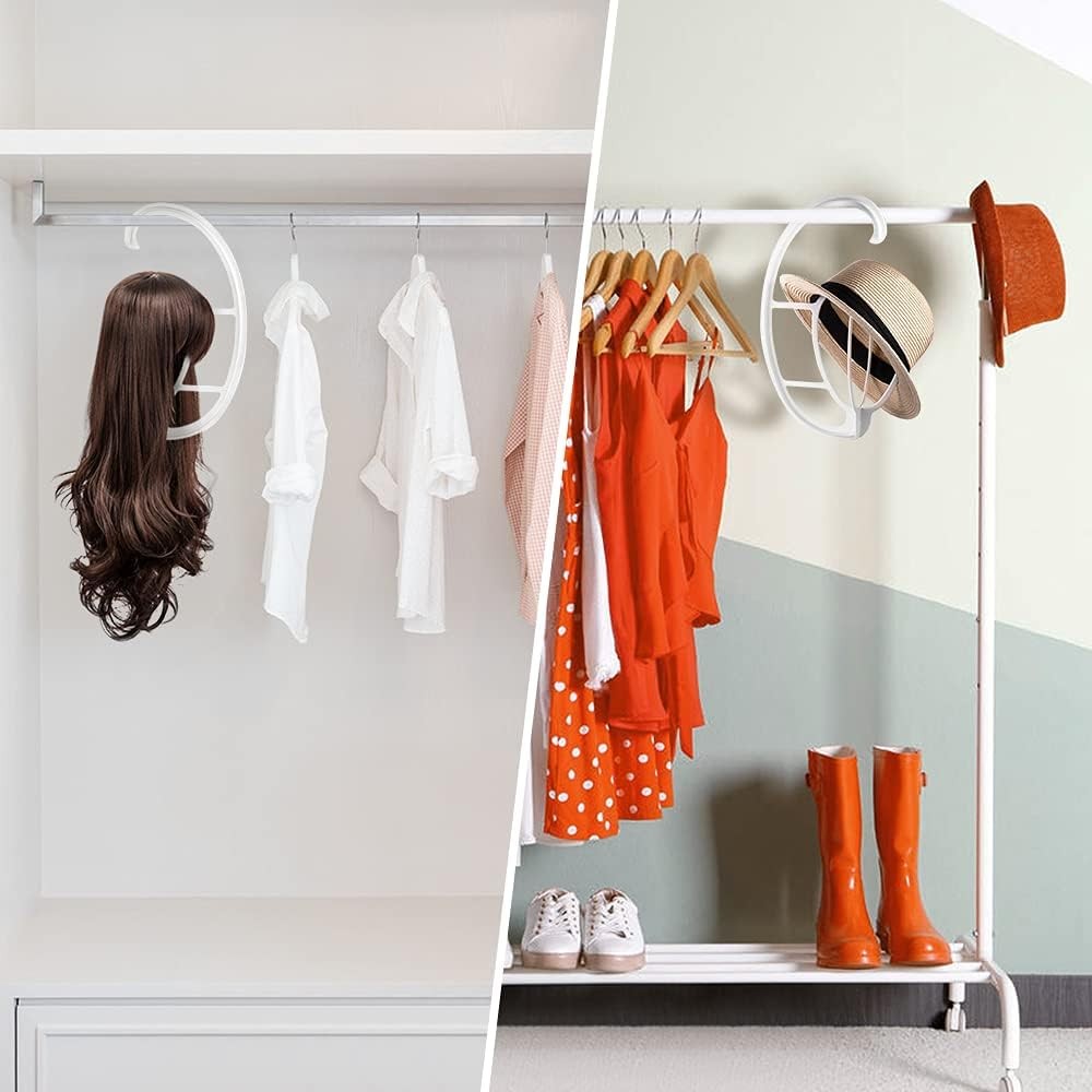 Dreamlover Wig Stand Hangers, 2 Sets White
