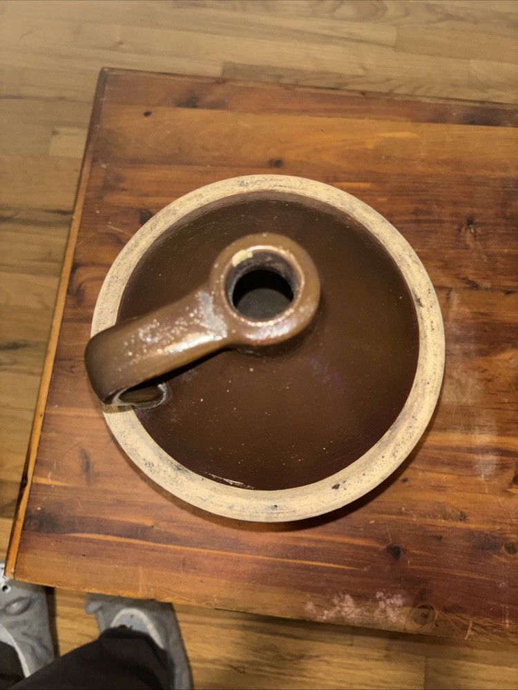Antique Americana Pottery Jug Two Tone