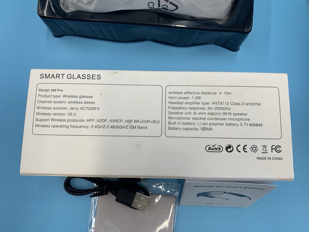 Smart Glasses M6 Pro Wireless Bluetooth Sunglasses