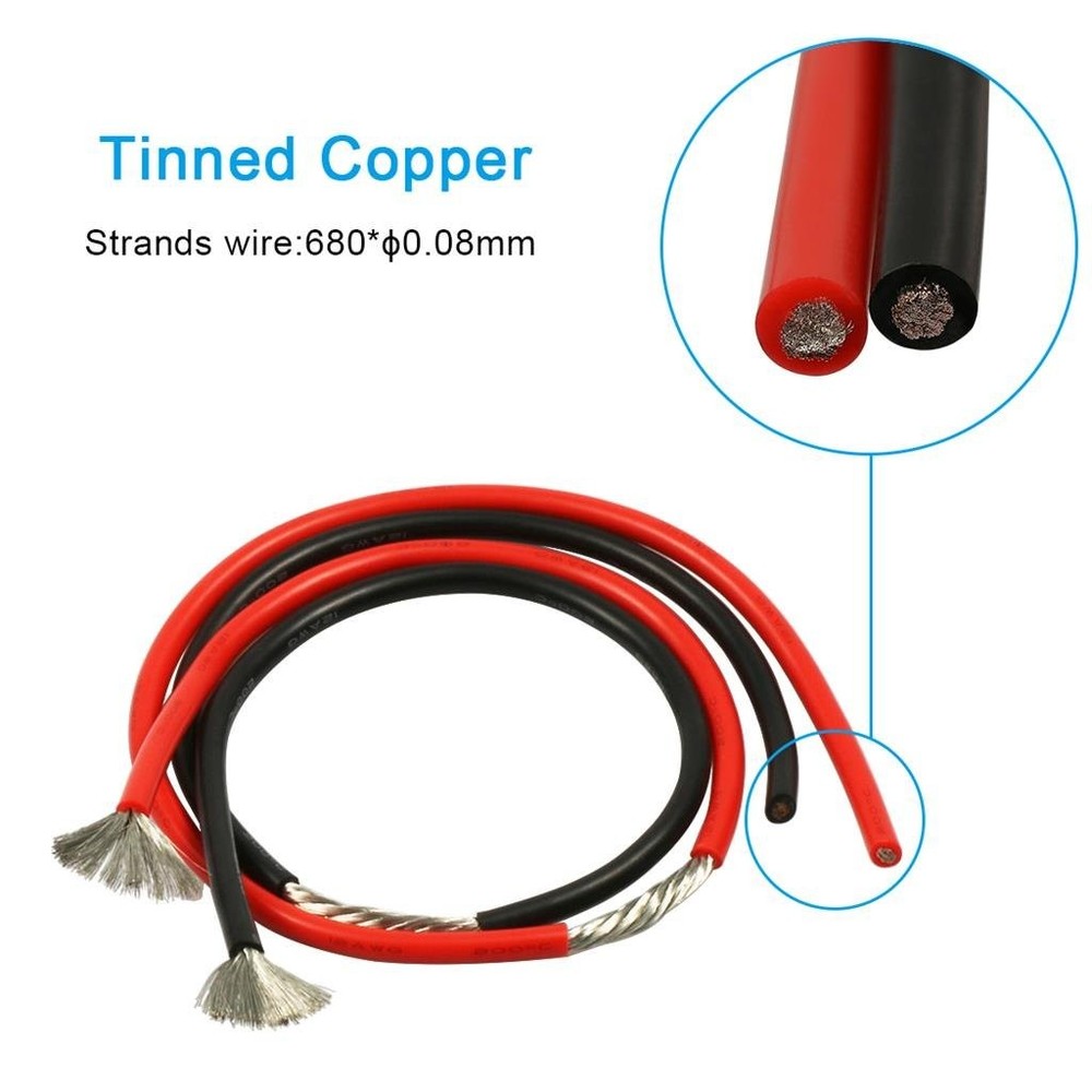 BNTECHGO 12 silicone wire red 5ft and black 5ft,