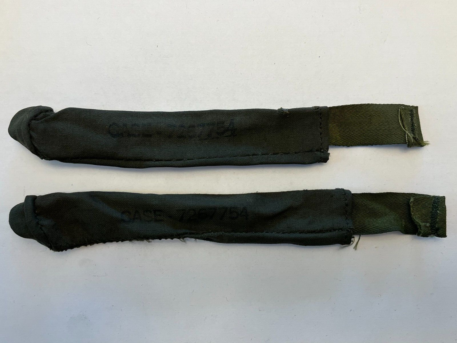 USGI 30 Cal M1 Garand  7.62 Rifle Cleaning Rod Section Pouch Green Canvas 2 Pack