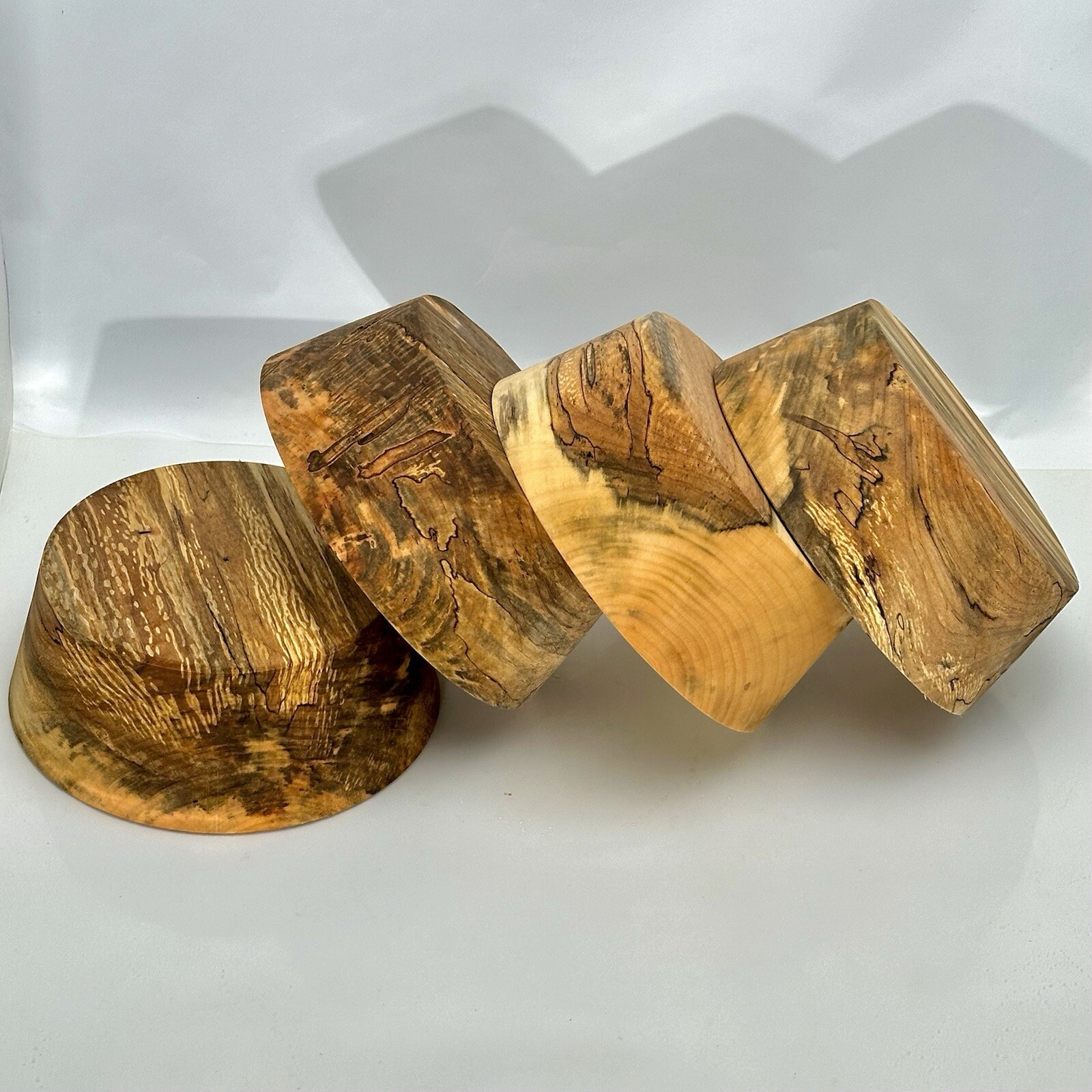 SPALTED MAPLE BOWL BLANKS, 10"X3.5" BULK LISTING, WOOD LATHE TURNING STOCK