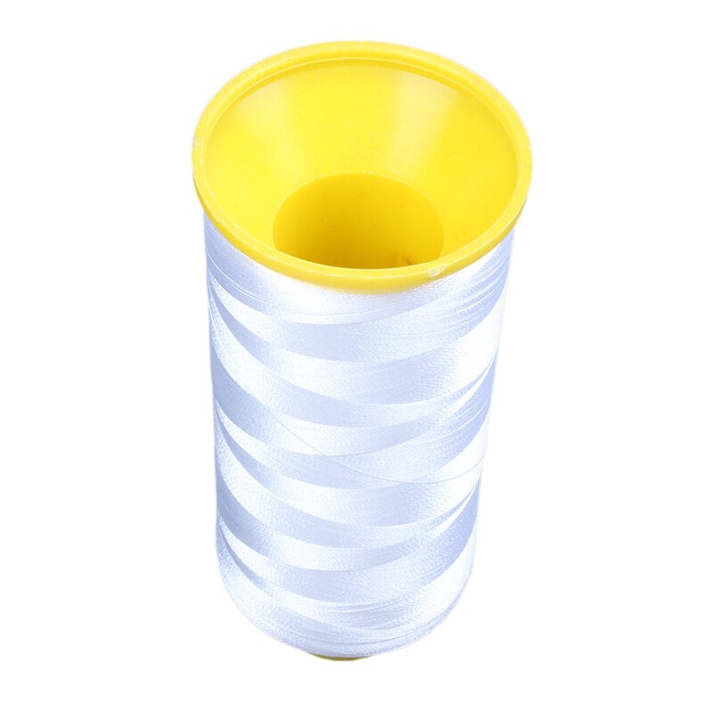 White Embroidery Thread Cones， 5000M Polyester Filament