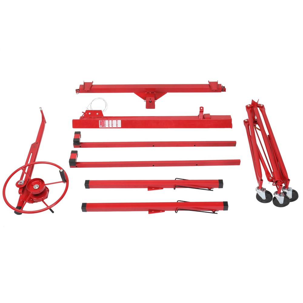 16FT Drywall Lifter Panel Hoist Jack Rolling Caster Construction Lockable 150lbs