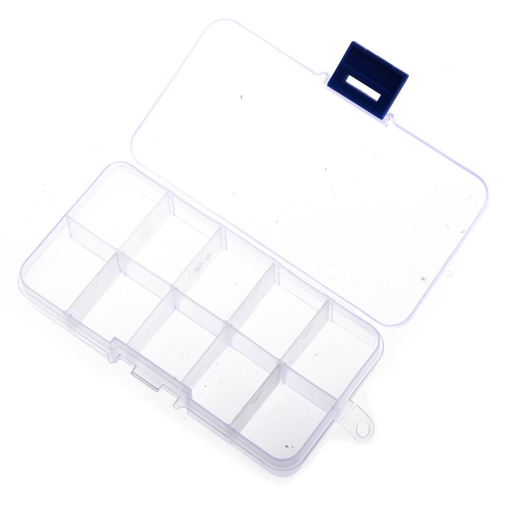 6pcs Clear Plastic Storage Bead Organizer Display Containers with Adjustable ...