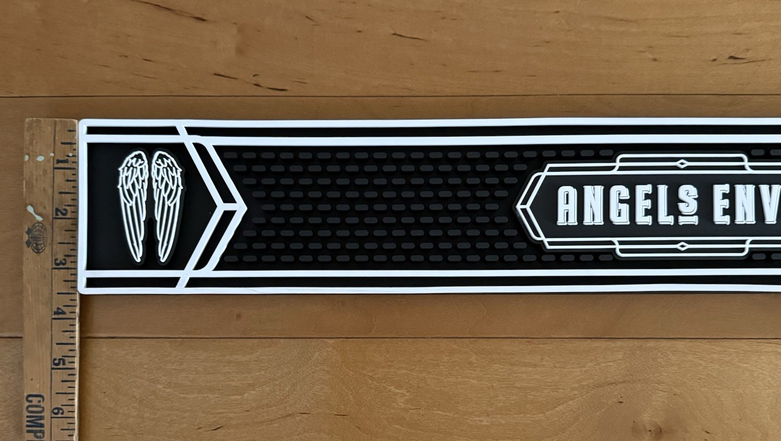 ANGELS ENVY BOURBON WHISKEY RUBBER BAR RAIL RUNNER SPILL MAT SKINNY COASTER *NEW