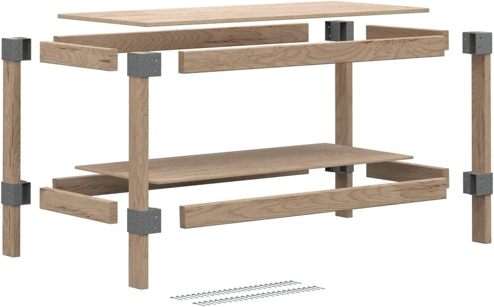 Customizable 2x4 Workbench Kit - Heavyweight Build with Durable Plastic Brackets